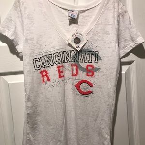 Cincinnati Reds short sleeve woman’s burnout tshirt